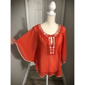Gianni Bini Butterfly Sleeve Top